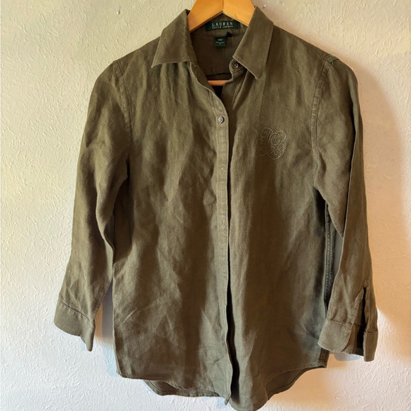Ralph Lauren Green Button-Up Shirt size s - Picture 1 of 5
